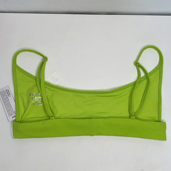 NWT Frankie’s Bikinis Gavin Ribbed bikini set XL neon green - Picture 11 of 16